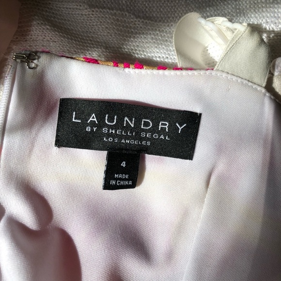 Laundry by Shelli Segal | Striped Jacquard Sheath Dress | SZ4 - Picture 8 of 10